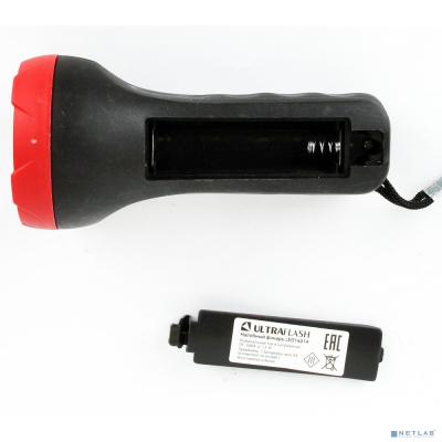 Ultraflash LED16014 (фонарь, черный, 1 + 4SMD LED, 2 реж, 1XR6, пласт, блист-пакет)