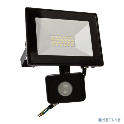 Ultraflash LFL-3002S C02 черный (LED прожектор с датчиком, 30 Вт, 230В, 6500К)