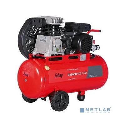 FUBAG B 3600B /100 СМ3 Компрессор [61 431 372] {Реси- вер, л 100 Произ- водит., л/мин 360 Давле- ние, бар 10 Мощность, кВт 2.2 Напря- жение, В 220 Вес, кг 64}