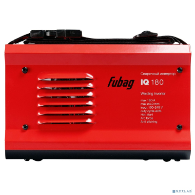 FUBAG IQ 180 Инвертор сварочный [38831] {макс.ток 180А_ПВ 40%_раб.напряжение 150-240В}