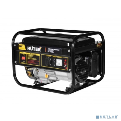 Huter DY3000L 64/1/4 Электрогенератор {четырехтактный, 2500Вт, 220В/50Гц, 77Дб, принудительное охлаждение, бак 12 л, расход бензина 395 г/кВтч, расход масла 6,8, габариты 560х450х460, вес 39,5 кг}