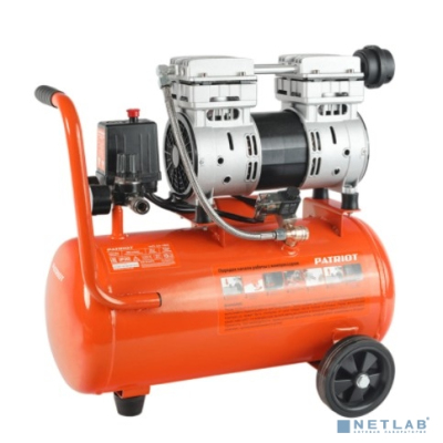 PATRIOT WO 24-160 Компрессор [525306375] {Безмасляный; Мощн. 1,1 кВт; Напр. 230В Об. двиг.: 2850 об/мин; Производительность: 160 л/мин; Объем ресивера: 24 л; Давление: 8 бар}