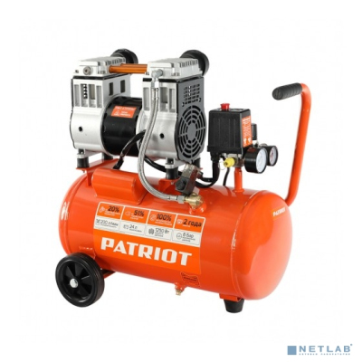 PATRIOT WO 24-220 Компрессор [525301920] { безмасляный, 200 л/мин, 8 бар, 1250 Вт, 24 л, быстросъемный 1/4" }