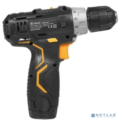 Аккумуляторная дрель-шуруповерт DEKO GCD12DU3 SET3 в кейсе + оснастка 13 шт, 12В, 2*1.5 А·ч [063-4097]