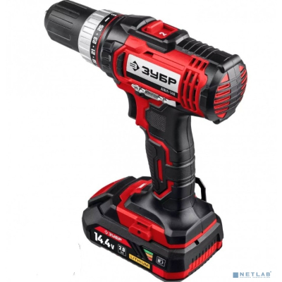 ЗУБР дрель-шуруповер,Мастер {14.4В, 2 АКБ (2Ач), в кейсе} [ДШЛ-145-22]