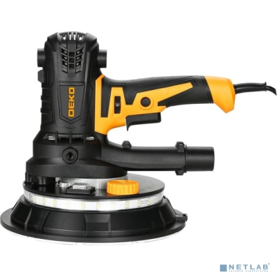 Шлифмашина эксцентриковая сетевая DEKO DKG900, 180 мм, 900 Вт, для стен и потолков, с LED подсветкой [063-2207]