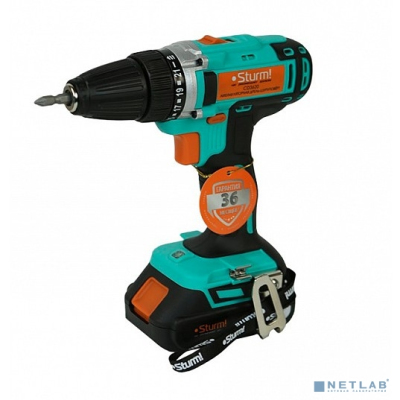 Sturm! CD3620 Дрель аккумуляторная Sturm!, 20 В, 1BatterySystem, 2 акк., 2,0 Ач, кейс [CD3620]