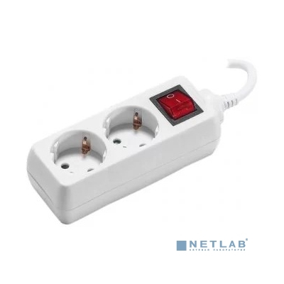 ARTSTYLE CL-C23GSW Сетевой удлинитель (белый, 2 гнезда, длина провода 3м, 220В, 16А, с заземлением, с выключателем)