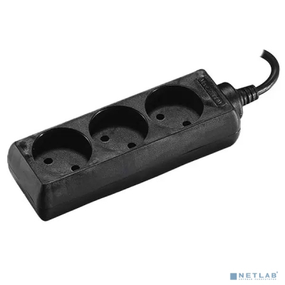 ARTSTYLE CL-C33B Сетевой удлинитель (черный, 3 гнезда, длина провода 3м, 220В, 10А, без заземления, без выключателя)