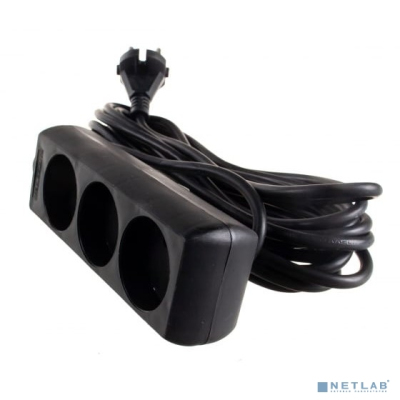 ARTSTYLE CL-C35B Сетевой удлинитель (черный, 3 гнезда, длина провода 5м, 220В, 10А, без заземления, без выключателя)