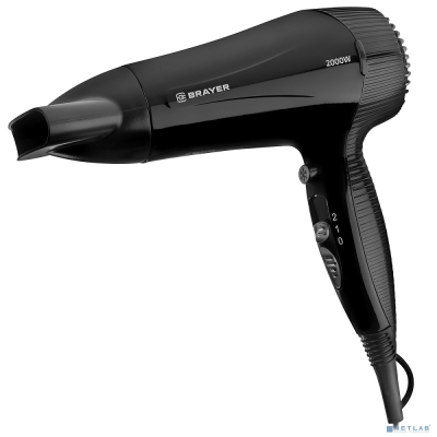 BRAYER BR3021BK Фен настенный, 2000 Вт,черный