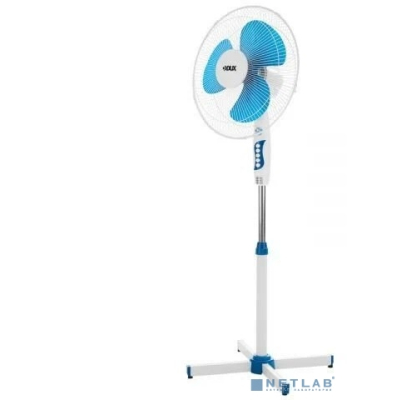 DUX DX-1603 Вентилятор напольный с таймером, 40 Вт, белый/синий ВЫПИСЫВАТЬ КРАТНО 2ШТ.
