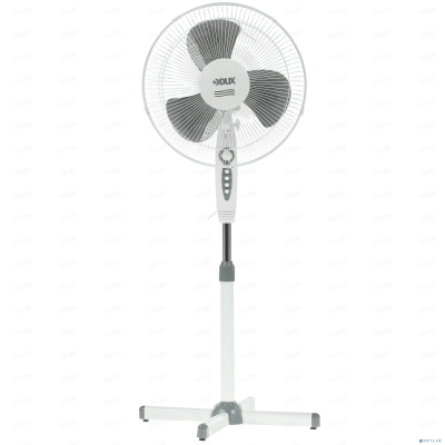 DUX DX-1611T Вентилятор напольный с таймером, 40 Вт, белый/серый