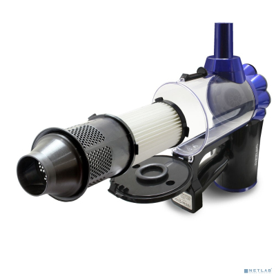 Ginzzu VS117 Пылесос вертикальный, контейнер, 700 Вт, черно/синий