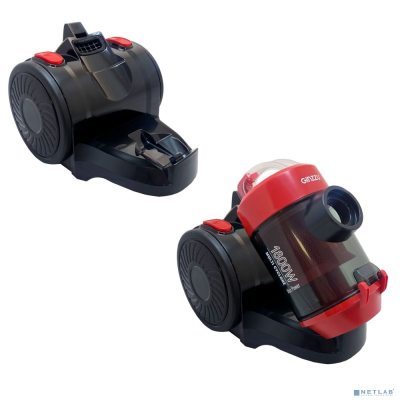 Ginzzu VS427 Пылесос, 1800 Вт, циклонный фильтр, черный/красный