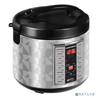 REDMOND RMK-M271 Мультиварка, 830 Вт, 5 л, 42 программы, серебристый/черный