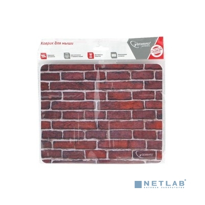 Коврик для мыши Gembird MP-BRICKS, рисунок "кирпичи", размеры 220*180*1мм, полиэстер+резина