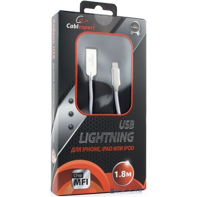 Cablexpert Кабель для Apple CC-P-APUSB02W-1.8M MFI, AM/Lightning, серия Platinum, длина 1.8м, белый, блистер