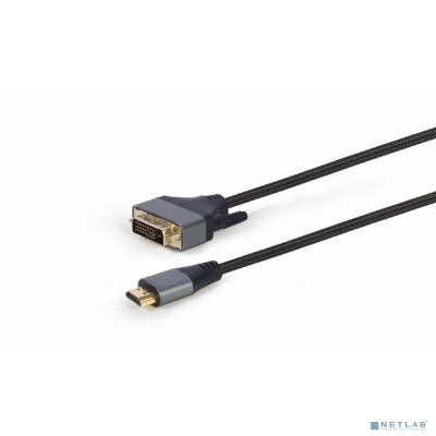 Cablexpert Кабель HDMI-DVI , 4K, 19M/19M, 1.8м, single link, пакет (CC-HDMI-DVI-4K-6)