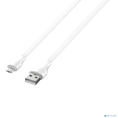LDNIO LS552/ USB кабель Micro/ 2m/ 2.1A/ медь: 86 жил/ Плоский/ White