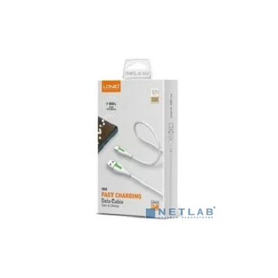 LDNIO LS572/ USB кабель Lightning/ 2m/ 2.1A/ медь: 86 жил/ White&Green