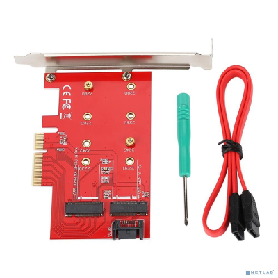 ORIENT C296E Адаптер 2xM.2 - > PCI-Ex4 / SATA