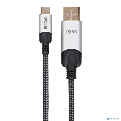 VCOM CU422MCV-1.8M Кабель-адаптер USB 3.1 Type-Cm --> DP(m) 8K@60Hz, 1.8m , Alumi Shell,VCOM <CU422MCV-1.8M> (4895182217980)