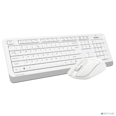 Клавиатура + мышь A4Tech Fstyler FG1012 клав:белый мышь:белый USB беспроводная Multimedia [1599042]