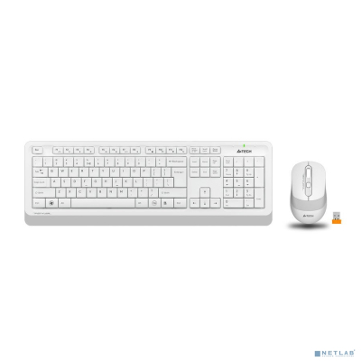Клавиатура и мышь Wireless A4Tech FG1010 WHITE бело-серая, USB [1147575]