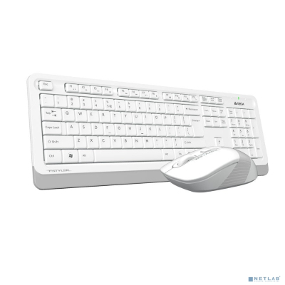 Клавиатура и мышь Wireless A4Tech FG1010 WHITE бело-серая, USB [1147575]