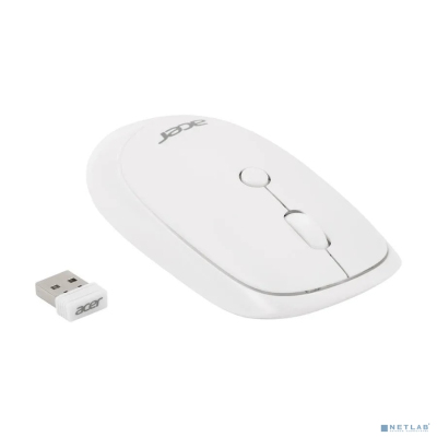 Acer OMR138 [ZL.MCEEE.01L] белый оптическая (1600dpi) беспроводная USB (3but)