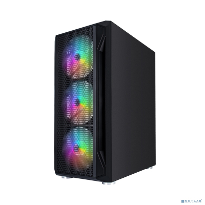 1STPLAYER Корпус FIREBASE X5 / ATX, tempered glass / 3x140mm & 1x120mm LED fans inc. / X5-3G6P-1G6