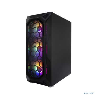 1STPLAYER Корпус FIREBASE X6 / ATX, tempered glass / 3x140mm & 1x120mm LED fans inc. / X6-3G6P-1G6