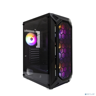 1STPLAYER Корпус FIREBASE X6 / ATX, tempered glass / 3x140mm & 1x120mm LED fans inc. / X6-3G6P-1G6