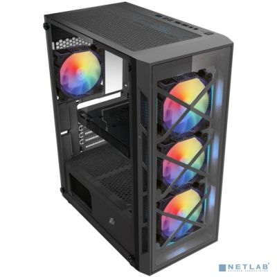 1STPLAYER FIREBASE XP-G / ATX, TG / 4x120mm LED fans inc. / XP-G-BK-4F1