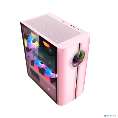 1STPLAYER INFINITE SPACE IS3 Pink / mATX, TG / 1x120mm RGB fan inc. / IS3-PK-1F2-W