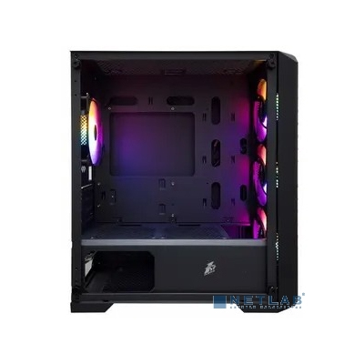 1STPLAYER TRILOBITE T5 Black / mATX, TG / 4x120mm LED fans inc. / T5-BK-4F1