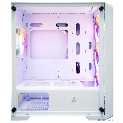 1STPLAYER TRILOBITE T5 White / mATX, TG / 4x120mm LED fans inc. / T5-WH-4F1-W