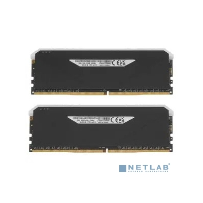 Память оперативная/ Corsair DDR4,[CMG16GX4M2E3200C16] 3200MHz 16GB 2x8GB Dimm, Unbuffered, 16-20-20-38, XMP 2.0, Vengeance RGB RS, RGB LED, Black PCB, 1.35V, for AMD Ryzen & Intel