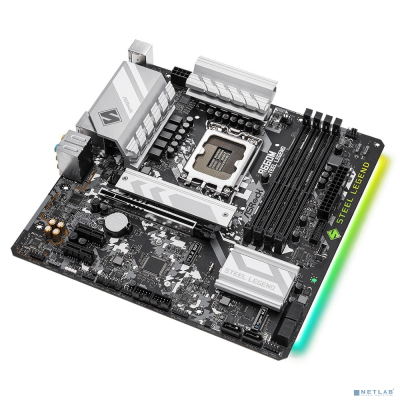 Asrock B660M STEEL LEGEND {Soc-1700 Intel B660 4xDDR4 mATX AC`97 8ch(7.1) 2.5Gg RAID+HDMI+DP}