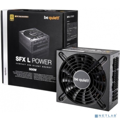 BeQuiet! SFX L Power 500W / SFX 3.3, APFC, 80 PLUS Gold, 120mm fan, full modular / BN238