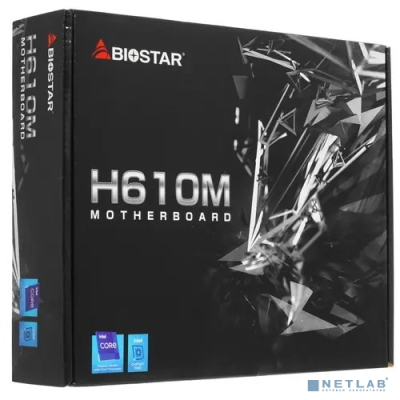Biostar H610MHP {Socket 1700, Intel®H610, 2xDDR4-3200, D-SUB+HDMI, 1xPCI-Ex16, 1xPCI-Ex1, 4xSATA3, 1xM.2, 8 Ch Audio, GLan, (4+4)xUSB2.0, (2+2)xUSB3.2, 1xPS/2, mATX}