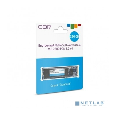 CBR SSD-256GB-M.2-ST22, Внутренний SSD-накопитель, серия "Standard", 256 GB, M.2 2280, PCIe 3.0 x4, NVMe 1.3, Phison PS5013-E13T, 3D TLC NAND, R/W speed up to 2200/1100 MB/s, TBW (TB) 200