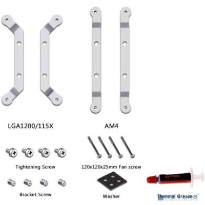 Cooler ID-Cooling IS-50X V2 {30W/PWM/LGA 115x/1200/1700/AMD/Low profile/Fan 120mm/Screws}