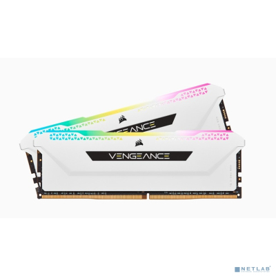 Corsair DDR4 DIMM 32GB Kit 2x16Gb CMH32GX4M2E3200C16W PC4-25600, 3200MHz, CL16 Vengeance RGB Pro SL White