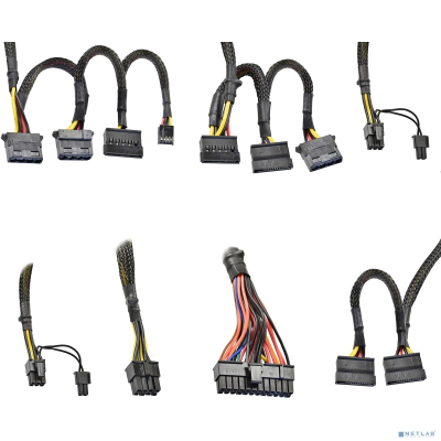 Exegate EX292148RUS-OEM Блок питания 400W ExeGate 80 PLUS® 400PPH-LT-OEM (ATX, APFC, КПД 82% (80 PLUS), 12cm fan, 24pin, (4+4)pin, PCIe, 5xSATA, 3xIDE, black)
