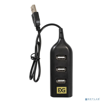Exegate EX293976RUS USB-Хаб (концентратор) ExeGate DUB-42 (кабель-адаптер USB2.0 --> 4xUSB2.0, Plug&Play, черный)
