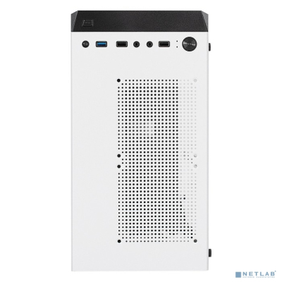 Exegate EX294390RUS Корпус Miditower ExeGate Mistery Z4 White (ATX, без БП, 2*USB+1*USB3.0, HD аудио, белый, вент. 12 см с RGB подсветкой, пылевые фильтры, боковая панель - закаленное стекло)