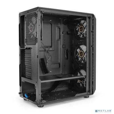 Exegate EX294405RUS Корпус Miditower ExeGate Mistery X4-NPX600 (ATX, БП 600NPX с вент. 12см, 2*USB+1*USB3.0, HD аудио, черный, 4 вент. 12см с RGB подсветкой, пылевые фильтры, боковая панель - закаленн
