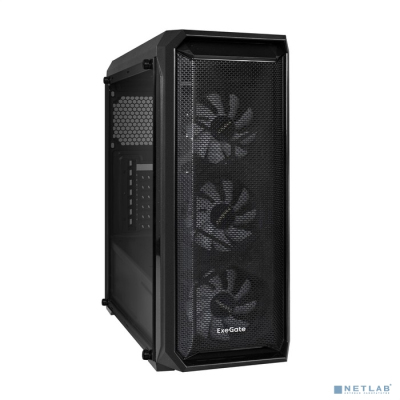 Exegate EX295120RUS Корпус Miditower ExeGate i3 NEO-PPH500 (ATX, БП 500PPH 80+Bronze 12см, 2*USB+1*USB3.0, HD аудио, черный, 3 вент. 12см с RGB подсветкой, контроллер + ПДУ, ARGB MB кабель, пылевые фи